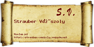 Strauber Vászoly névjegykártya